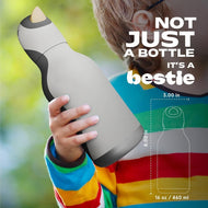 Asobu Bestie Animal Double Wall Stainless Steel Bottle 16oz Penguin Black/White