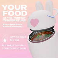 Asobu Foodie Holiday Kids Insulated Food Jar 20oz Bunny