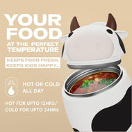 Asobu Foodie Holiday Kids Insulated Food Jar 20oz Cow