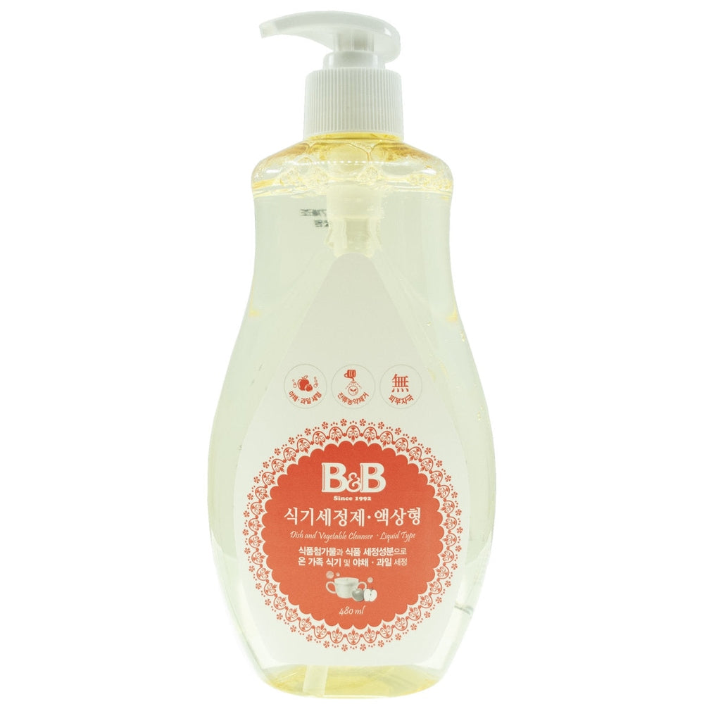 B & B Dish & Vegetable Cleanser Liquid Type 480 ml