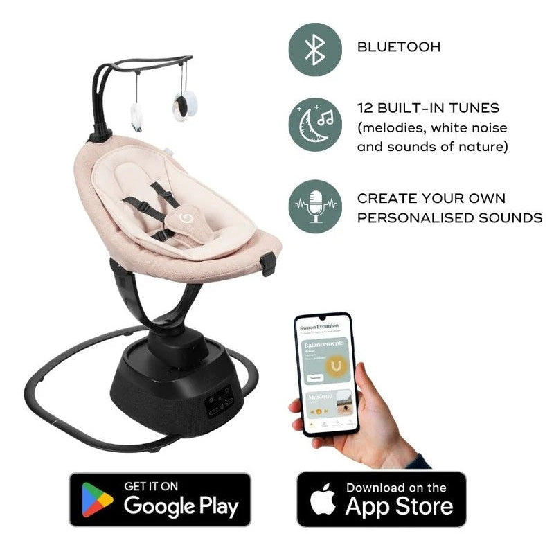 Babymoov Baby Swing Swoon Evolution Connect Mocca