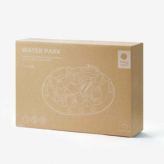 Bc Babycare Water Park Toy Set on kraft brown packaging with white line-drawn illustration