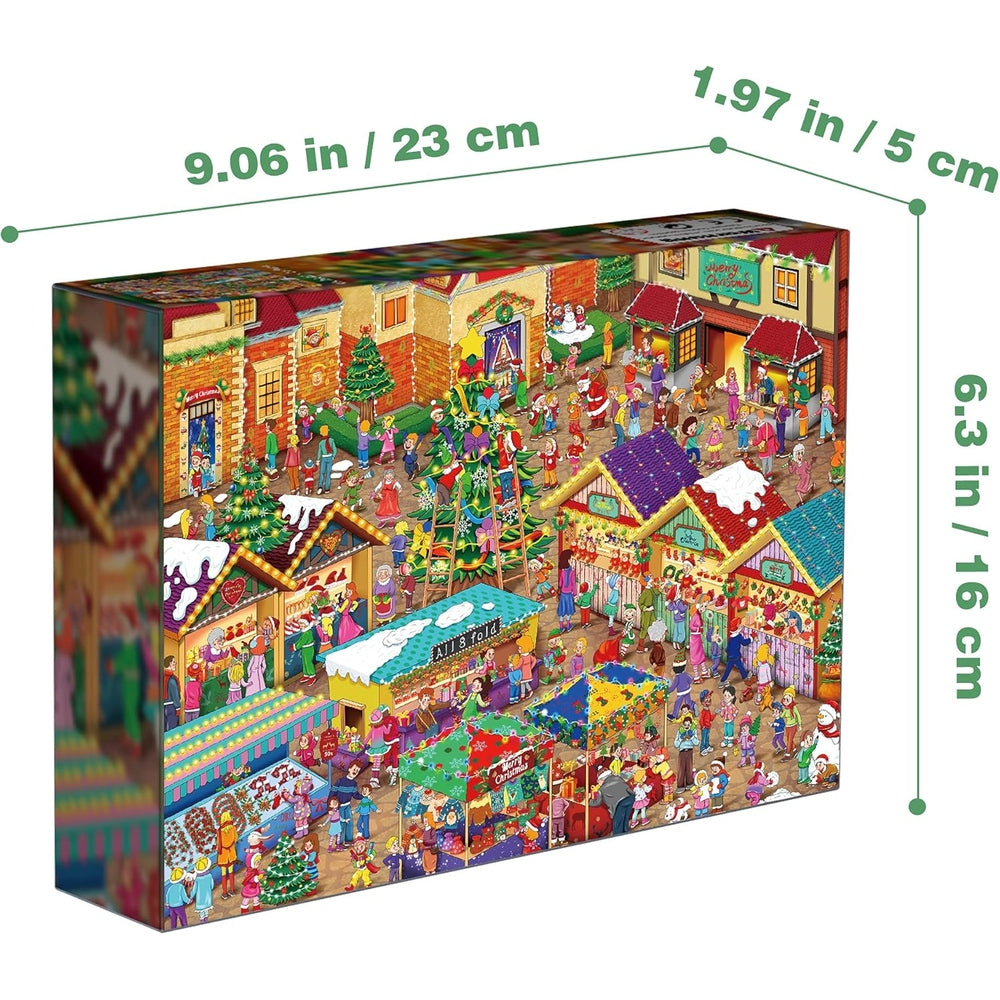 Becko jigsaw puzzle 500 pieces, Christmas Fair scene in a festive market by BABY ENROUTE