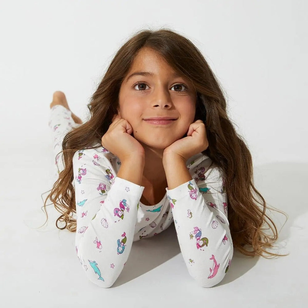 Bellabu Bear Bamboo Kids Pajamas Mermaid