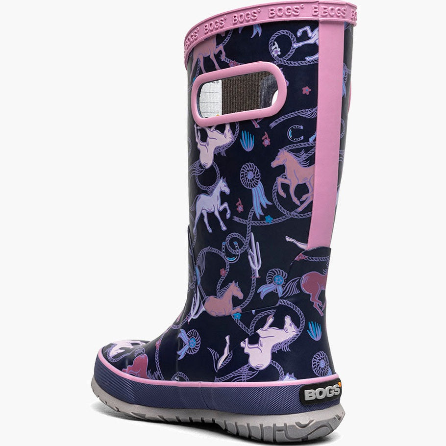 Bogs Rainboot Rodeo Horses Purple Multi