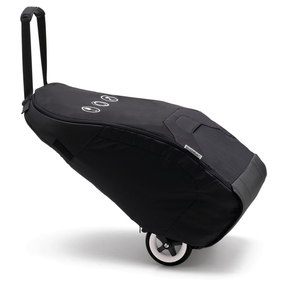 Bugaboo Compact Transport Bag; black wheeled stroller travel bag with pull handle