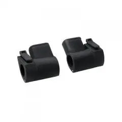 Bugaboo Wheeled Board Adapter (2015 Model): pair of black clamps ready to mount on a stroller bar