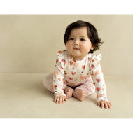 Coccoli Infant Cotton TENCEL⢠Modal Romper Hearts On Cream