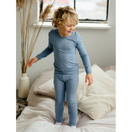 Coccoli Kid Long Sleeve Cotton TENCEL⢠Modal Pyjamas Steel Blue Jersey