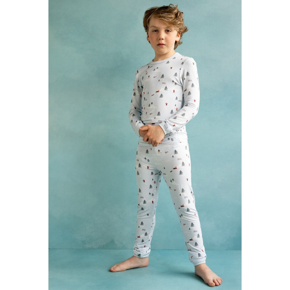 Coccoli Kid Long Sleeved Cotton TENCEL™ Modal Pyjama Winter On Light Blue