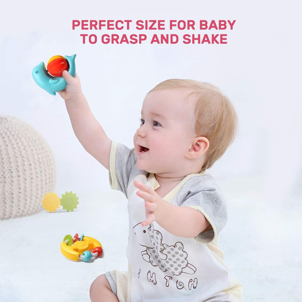 Cute Stone Rattle & Teether Set