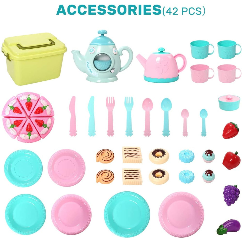 Cute Stone Tea Party Pretend Play Set