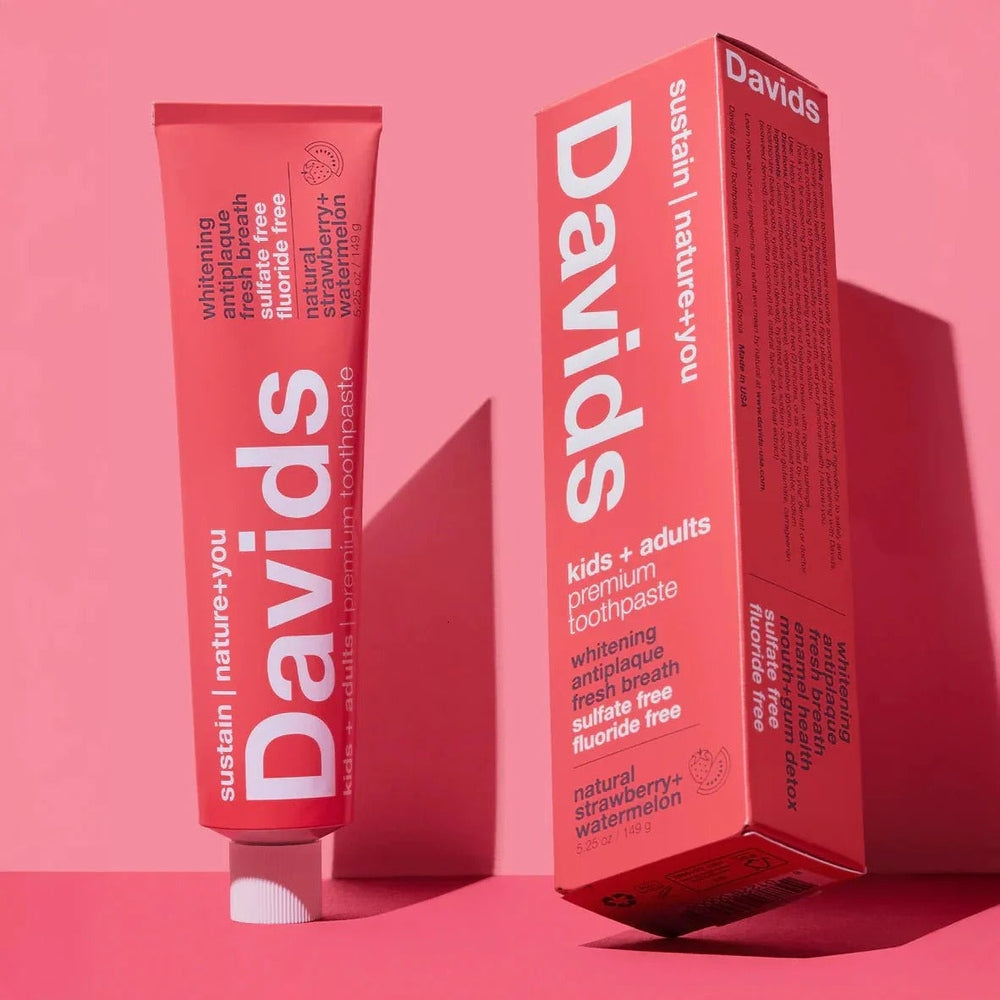 Davids Toothpaste Fluoride Free Strawberry Watermelon