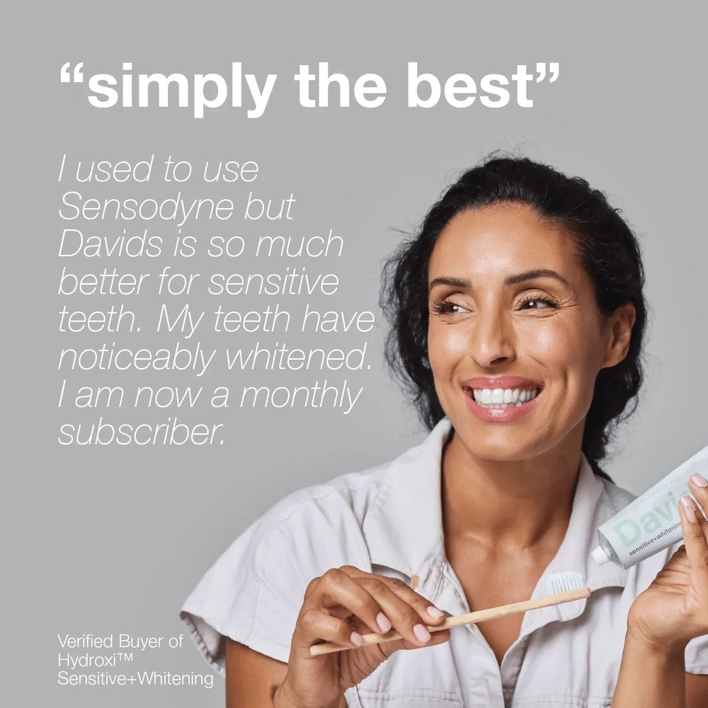 Davids Toothpaste Sensitive & Whitening Fluoride Free Peppermint