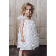 Dolly By Le Petit Tom Allover Butterflies Tutu Dress White