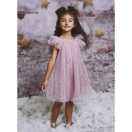 Dolly By Le Petit Tom Stars & Moon Tulle Fairy Dress Dusty Violet Purple