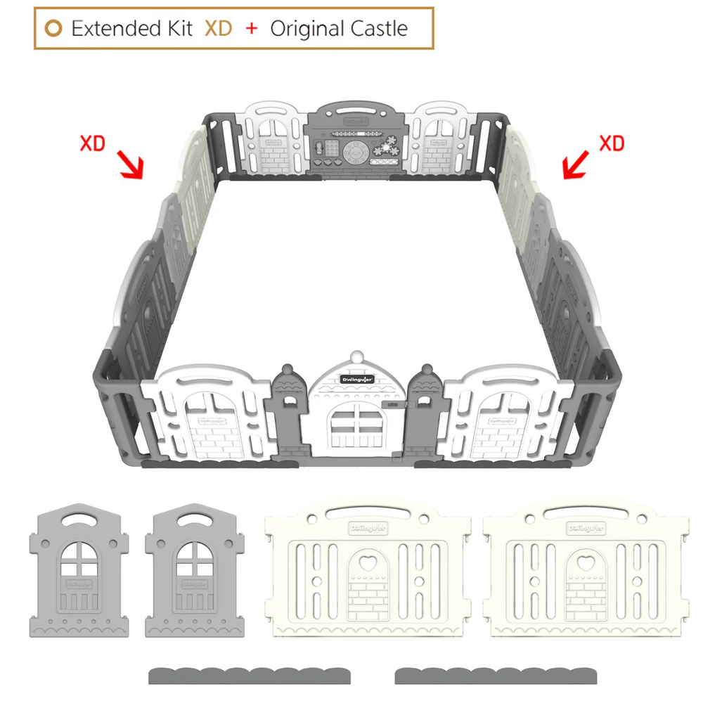 Dwinguler Castle Extension Set Downy Grey