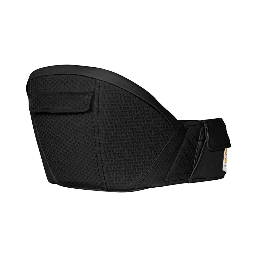 Ergobaby Alta Hip Seat Baby Carrier in black mesh with waist belt for hands-free bonding and hip support