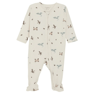 Fixoni Long Sleeve Rib Nightsuit With Feet-Silver Blue