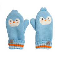 Flapjackkids Baby Knitted Mittens Penguin