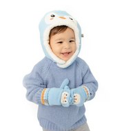 Flapjackkids Baby Knitted Mittens Penguin