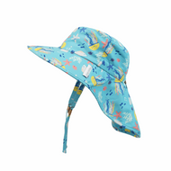 Flapjackkids Kids Sun Hat With Neck Cape Jellyfish