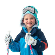 Flapjackkids Reversible Kids Sherpa Hat Wolf & Ski Goggles