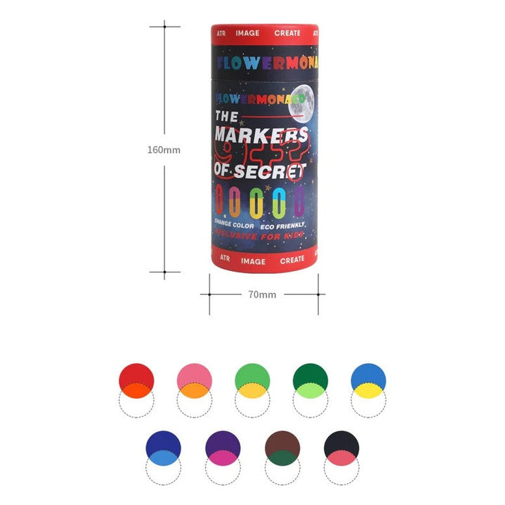 Markers set Flower Monaco Mix & Create Color Change Markers, red cylinder with 12 rainbow colors