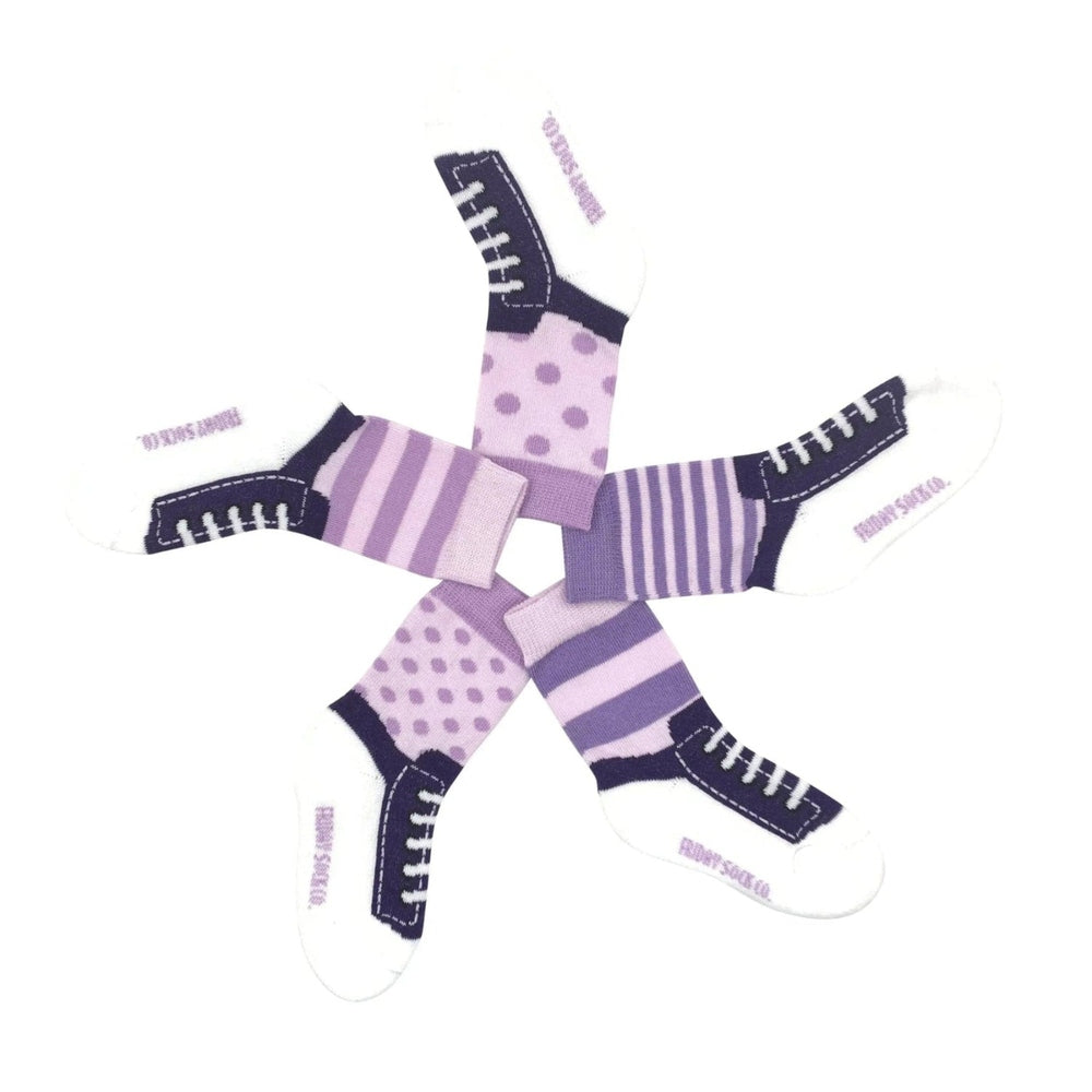 Friday Sock Co. Baby Purple & Lilac Sneaker Socks 0-1Y