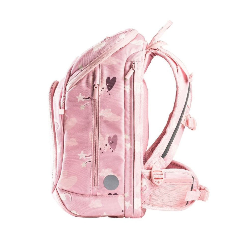FRII OF NORWAY Frii unicorn school backpack 22–25L in pink with hearts, clouds