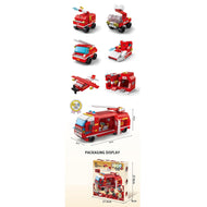 Handsome Building Block Series Firetruck 1000pcs