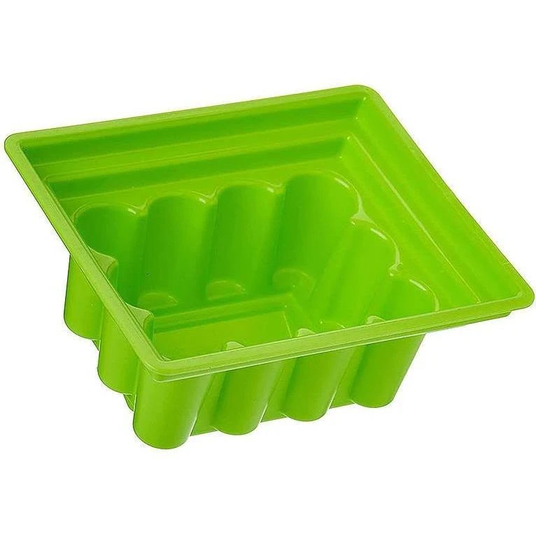 Hape Parthenon sand mold, green plastic toy with column-shaped cavities for kids' sand play