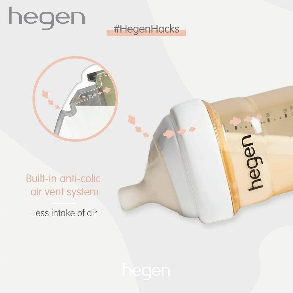 Hegen PCTO Basic Starter Kit PPSU baby bottle set with anti-colic vent system, HEGEN