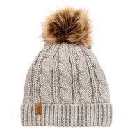 Jan & Jul Cable Knit Beanie Adult Size Grey