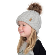 Jan & Jul Kids Cable Knit Twinning Beanies Grey