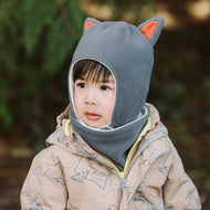 Jan & Jul Kids Fleece Animal Grey Fox