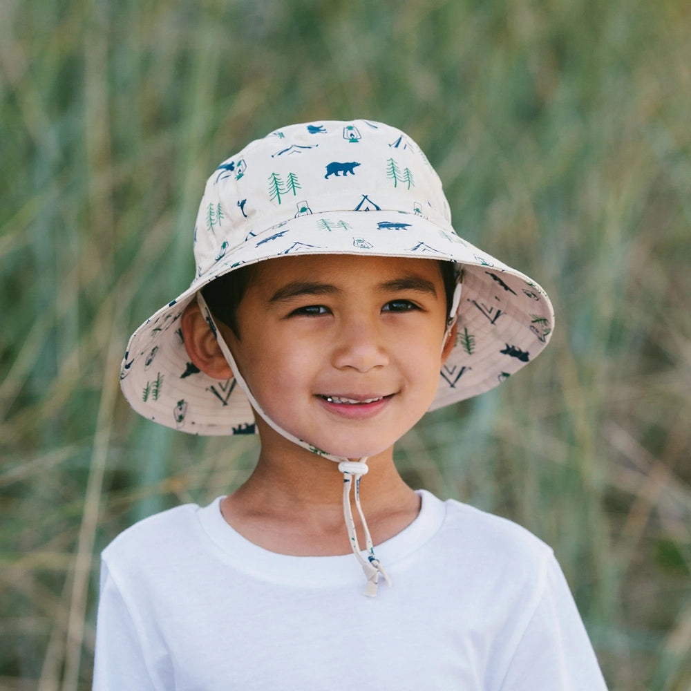 Jan & Jul Kids Water Repellent Bucket Hats Bear Camp