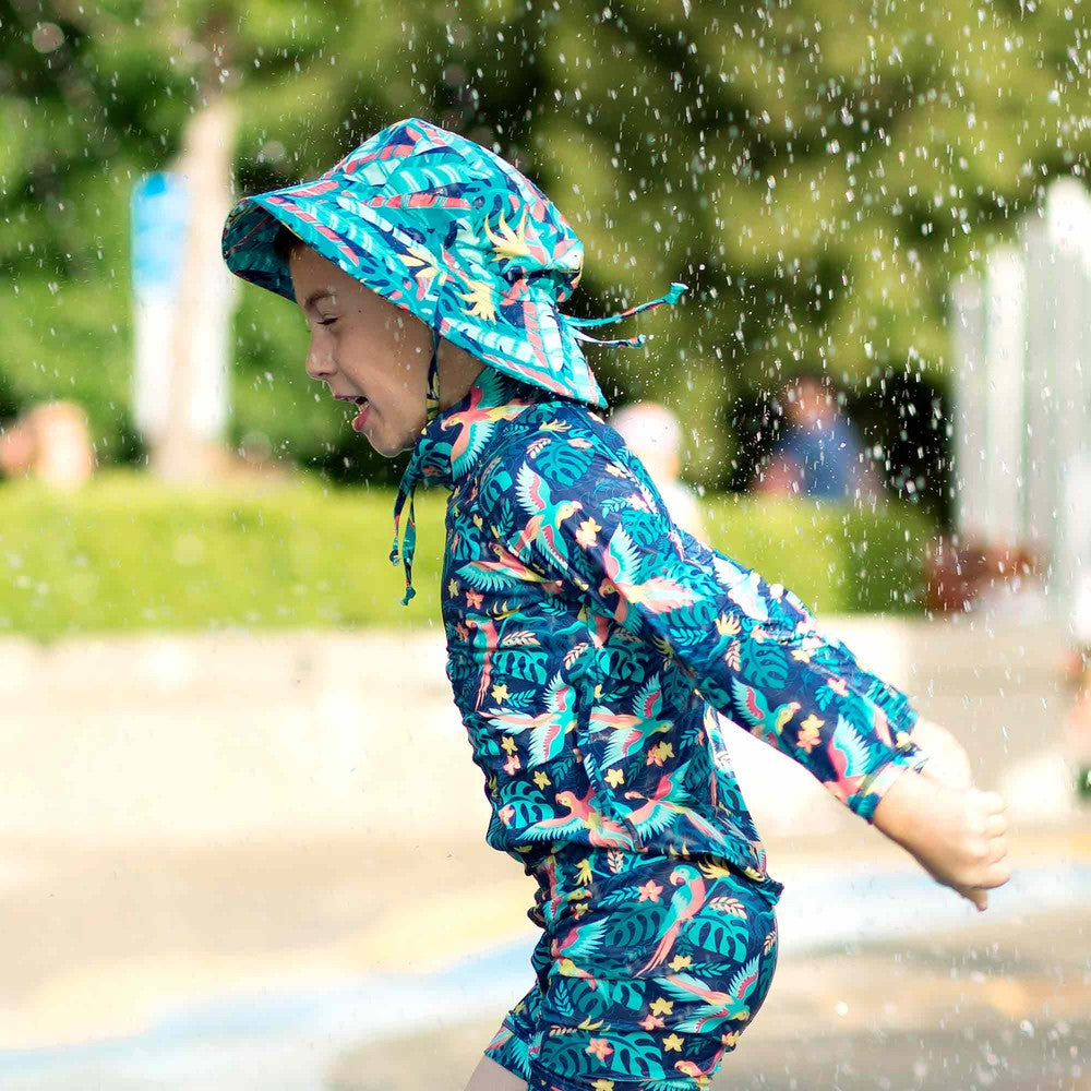 Jan & Jul Kids Water Repellent Bucket Hats Tropical