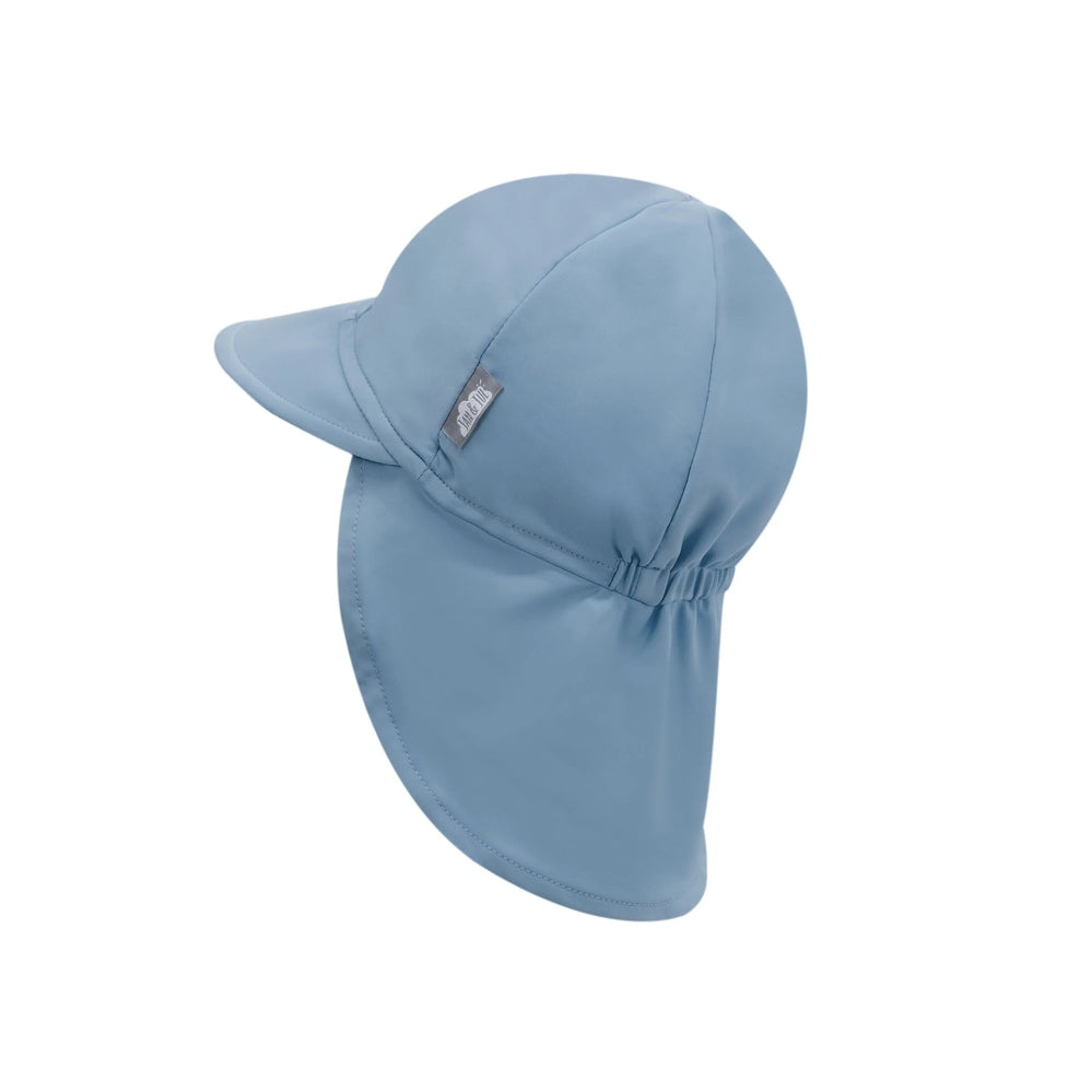 Jan & Jul Sun Soft UV Baby Cap blue-grey with neck flap and brim