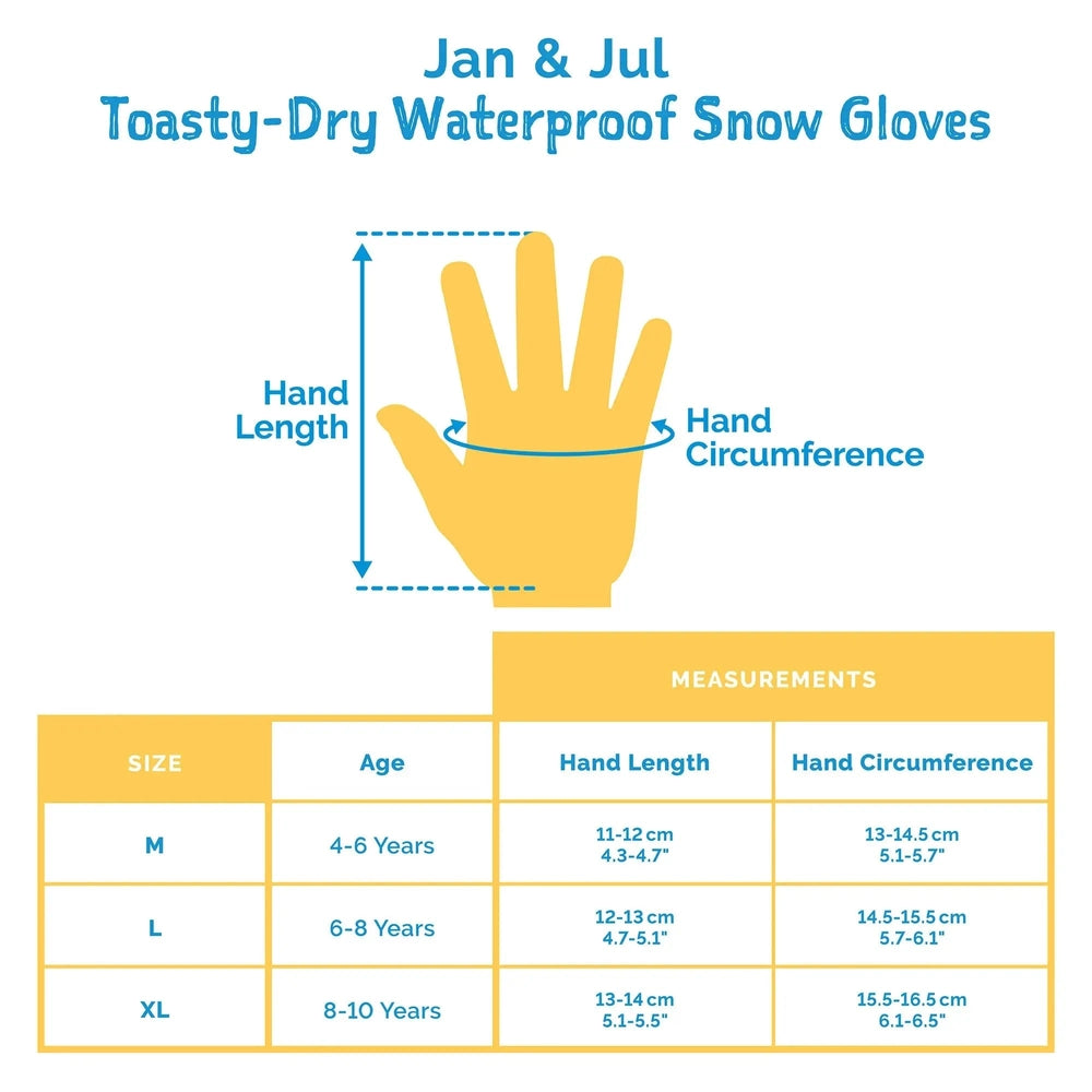 Jan & Jul Waterproof Toasty Dry Snow Gloves Mint Star