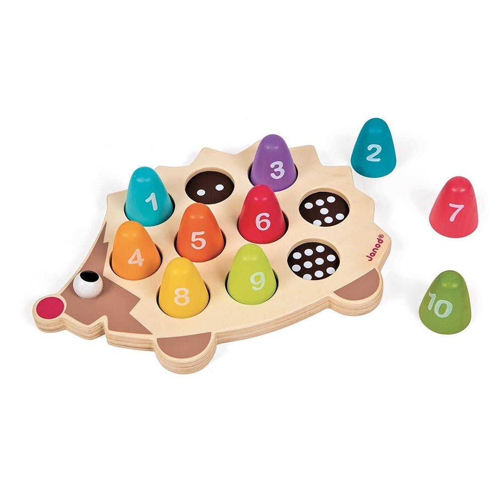 Janod Iwood Hedgehog Number Puzzle Hedgehog