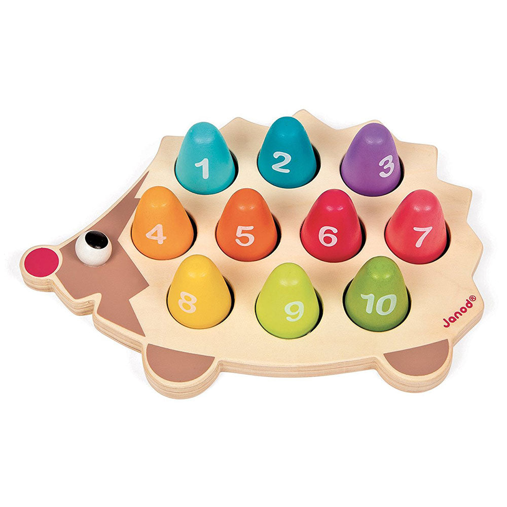 Janod Iwood Hedgehog Number Puzzle Hedgehog