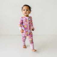 Littlesleepies Pink Cookies & Milk Bamboo Viscose Zippy