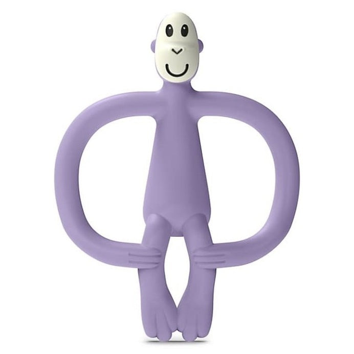 Matchstick Monkey No Tail teething toy in purple silicone with large loop arms by MATCHSTICK MONKEY