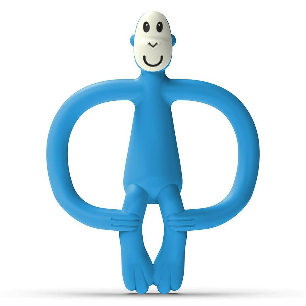 Matchstick Monkey Teething Toy No Tail in blue silicone, MATCHSTICK MONKEY baby teether