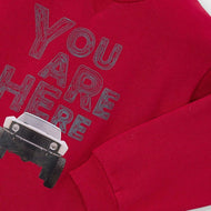 Mayoral Car Print Pullover Red