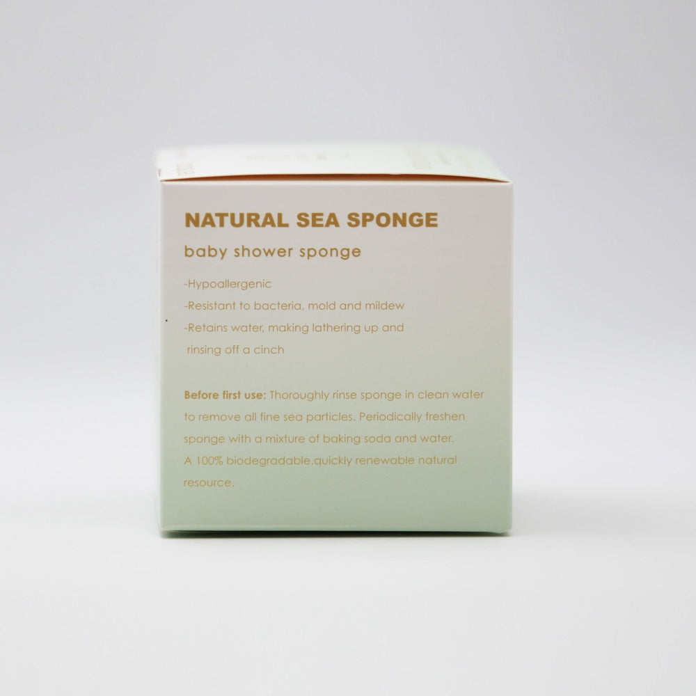Nemibaby premium natural sea sponge for babies by Kereso, hypoallergenic bath sponge