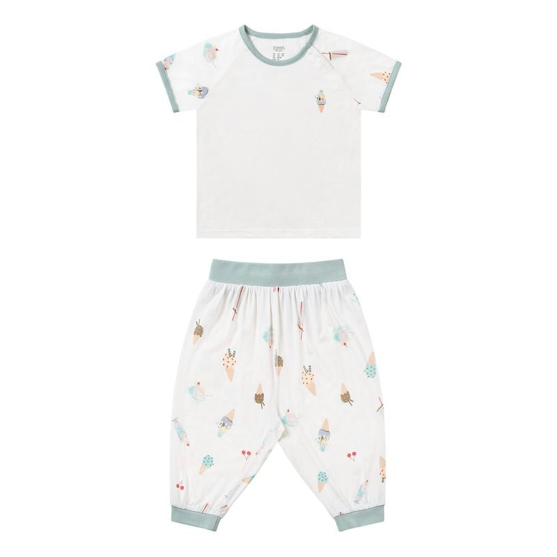 Nest Designs Avocado Bamboo Short Sleeve Play Set Ice Cream Summer