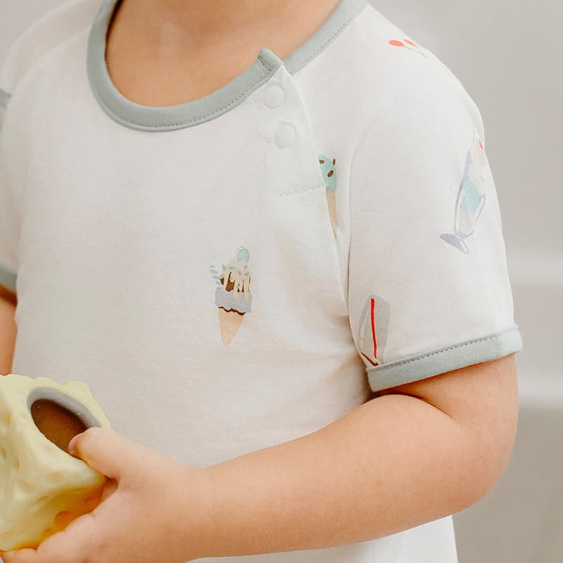 Nest Designs Avocado Bamboo Short Sleeve Play Set Ice Cream Summer