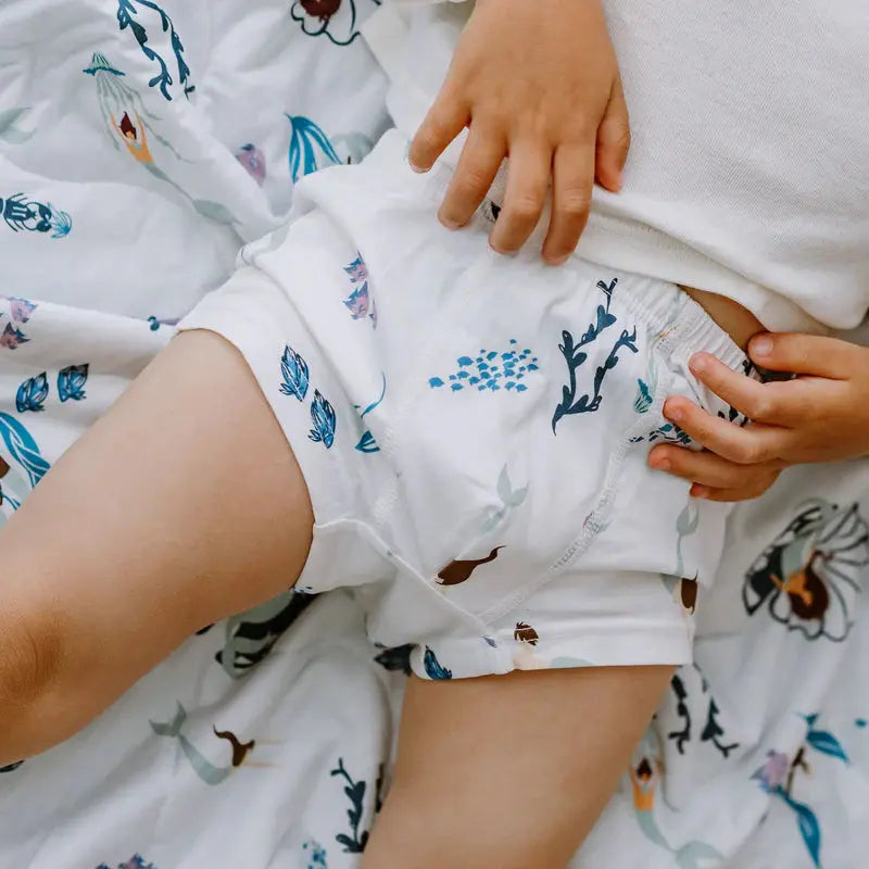 Nest Designs Bamboo Boys Boxer Briefs Underwear (2 Pack) Under The Sea